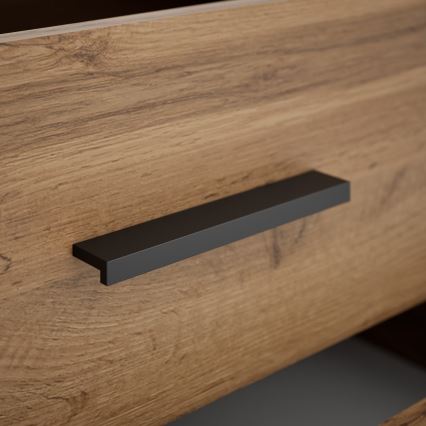 Noćni ormarić TOD hrast craft/crna