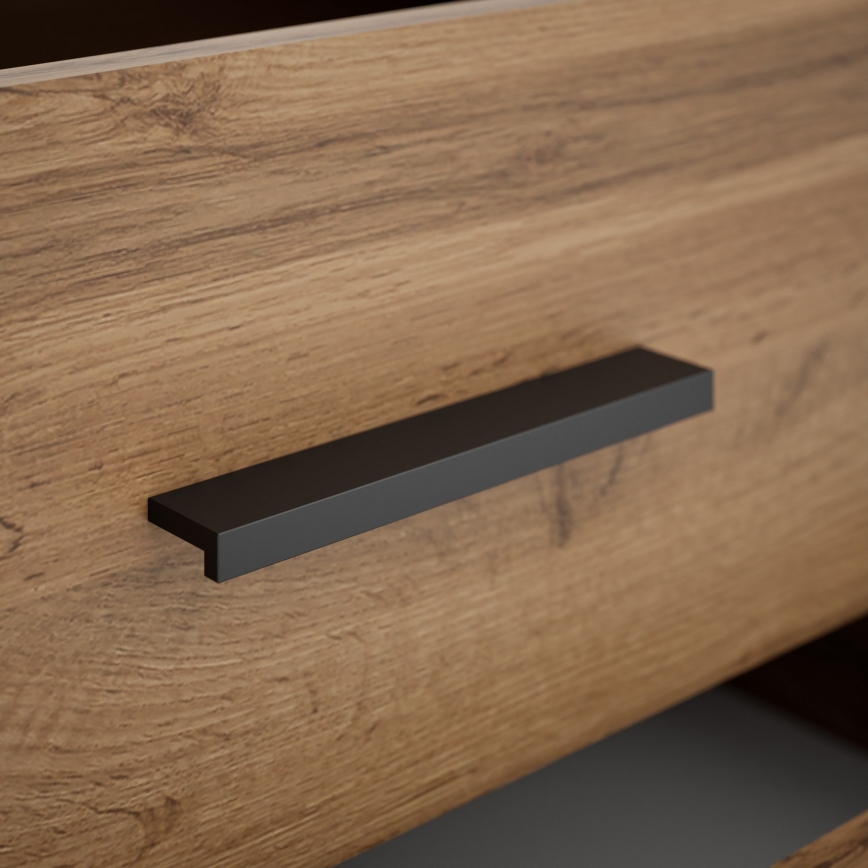 Noćni ormarić TOD hrast craft/crna