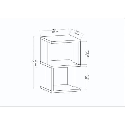 Noćni ormarić ZUNA antracit