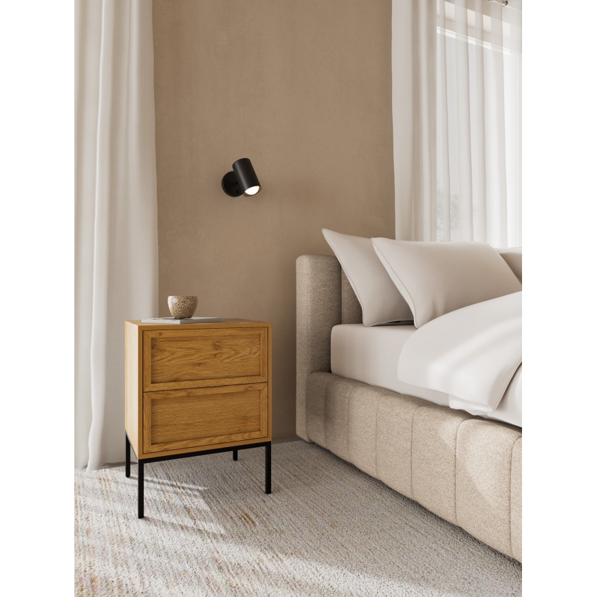 Noćni stočić ALIN 46x40 cm svetlo braon