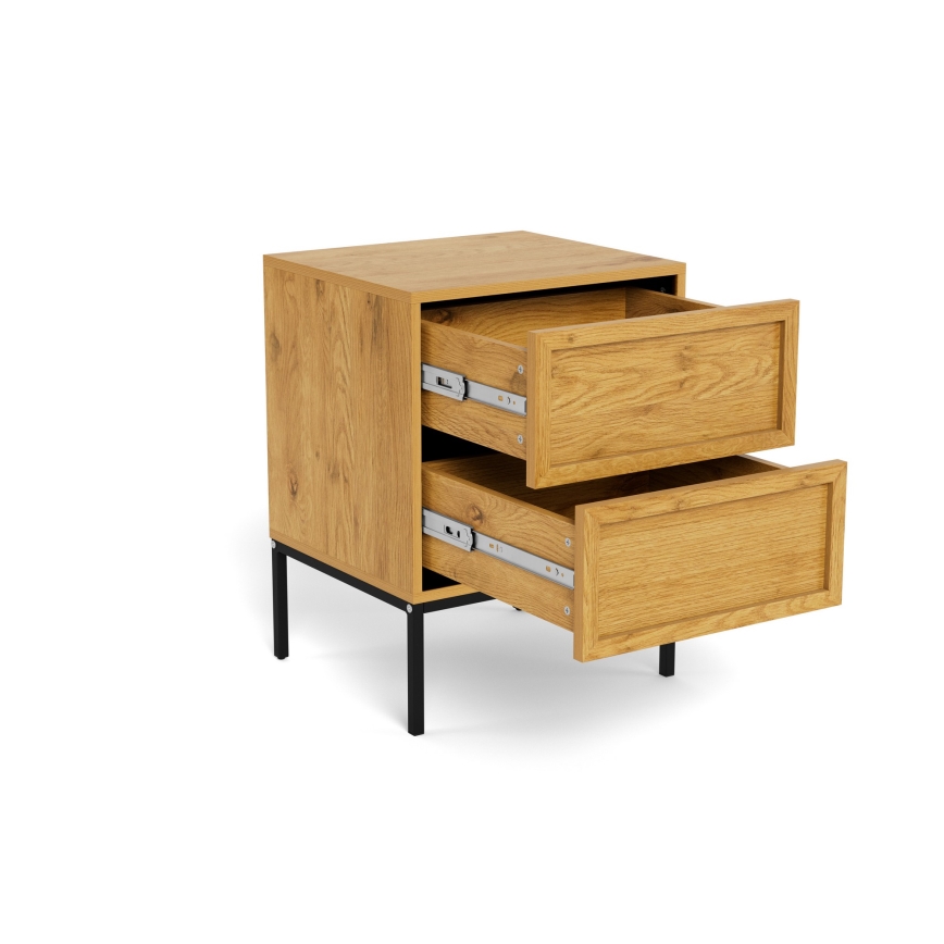 Noćni stočić ALIN 46x40 cm svetlo braon