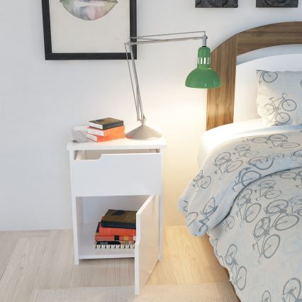 Noćni stočić ASRA 60x45 cm beo