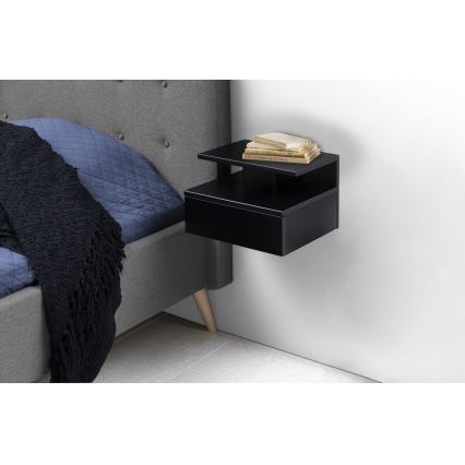 Noćni stočić AVA, crne boje