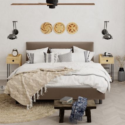 Noćni stočić CACTUS 60x29,5 cm bež/crna