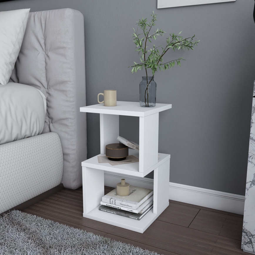 Noćni stočić CARTER 49,4x29,6 cm bela