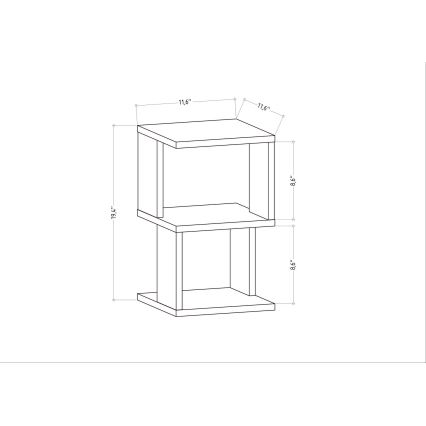 Noćni stočić CARTER 49,4x29,6 cm bela