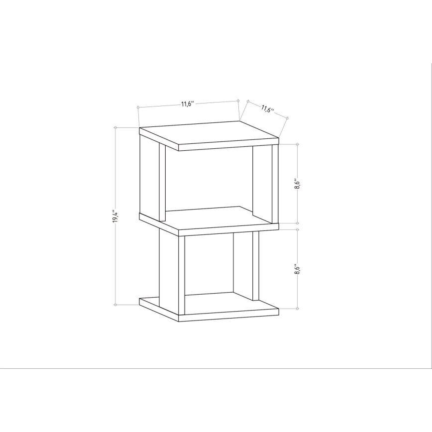 Noćni stočić CARTER 49,4x29,6 cm bela