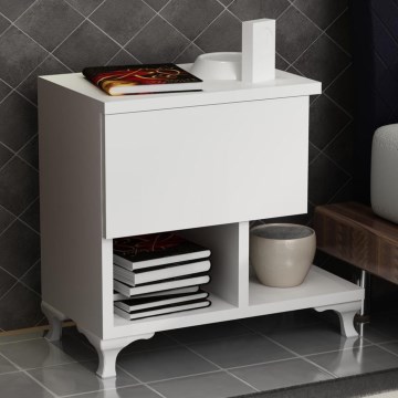 Noćni stočić CAST 46,8x46,8 cm bela