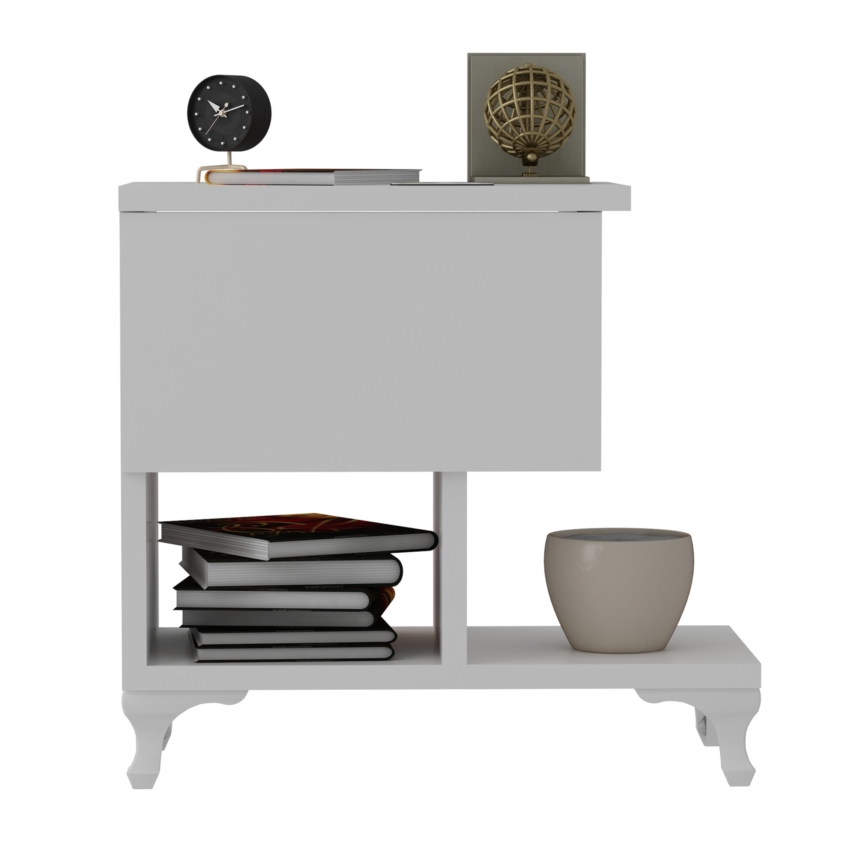 Noćni stočić CAST 46,8x46,8 cm bela