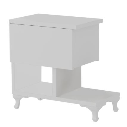 Noćni stočić CAST 46,8x46,8 cm bela