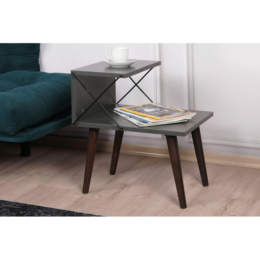 Noćni stočić CROSS 55x50 cm antracit