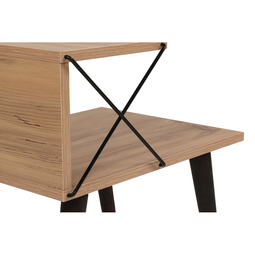 Noćni stočić CROSS 55x50 cm braon