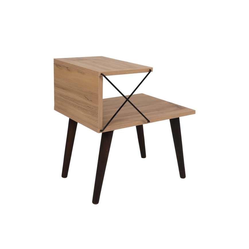 Noćni stočić CROSS 55x50 cm braon