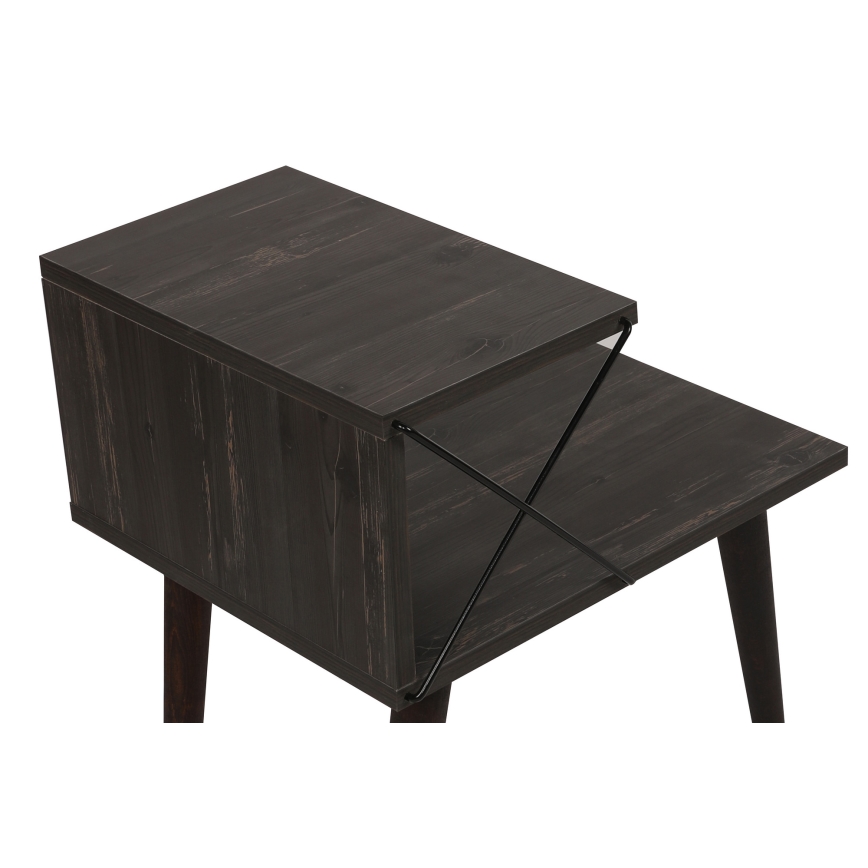 Noćni stočić CROSS 55x50 cm braon