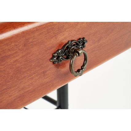 Noćni stočić FIONA 55x48 cm braon/crna