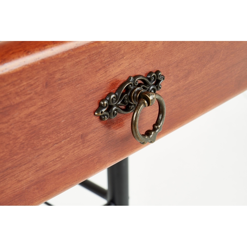 Noćni stočić FIONA 55x48 cm braon/crna