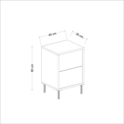 Noćni stočić IMAJ 60x40 cm antracit
