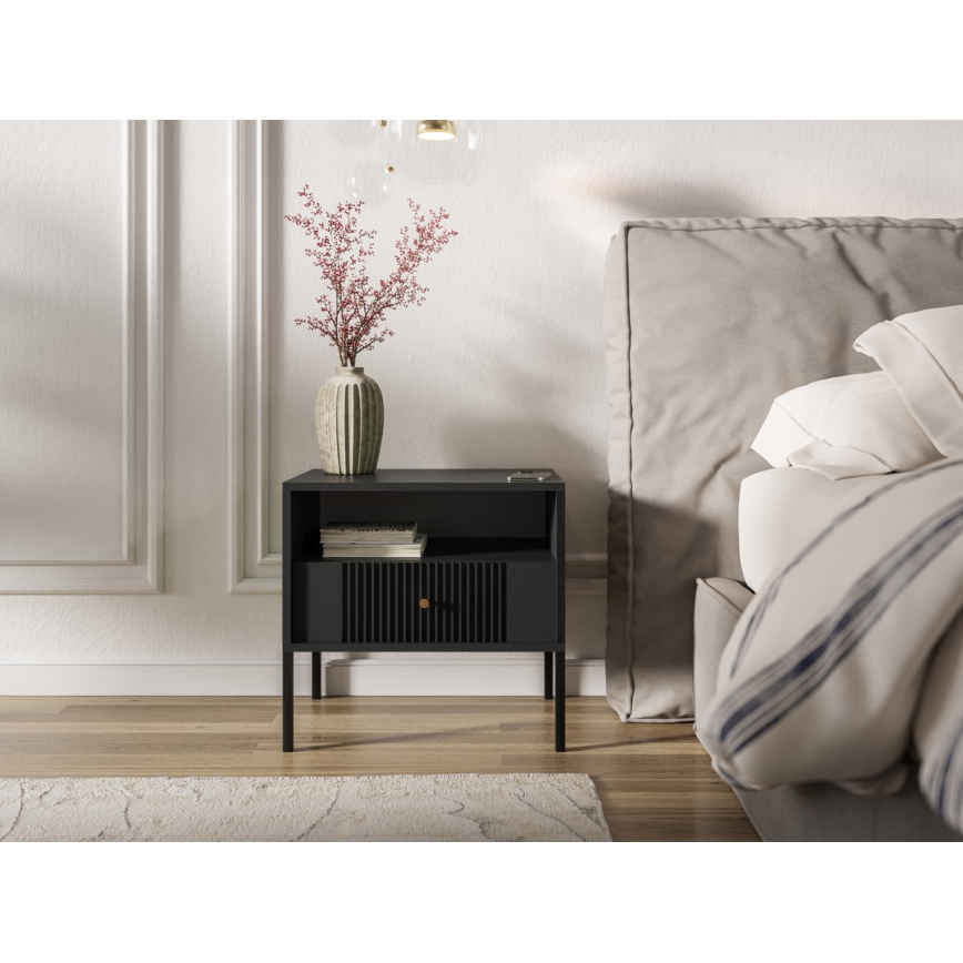 Noćni stočić LUE, crni