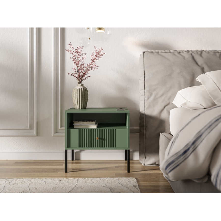 Noćni stočić LUE zelena/crna