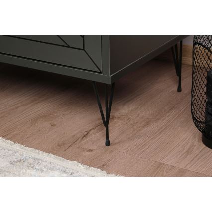 Noćni stočić LUNA 55x50 cm antracit/crna