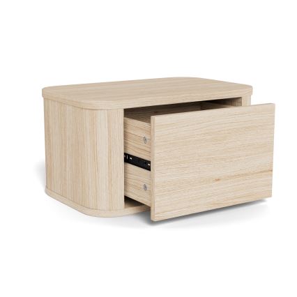 Noćni stočić MADERA 46x30 cm beli hrast
