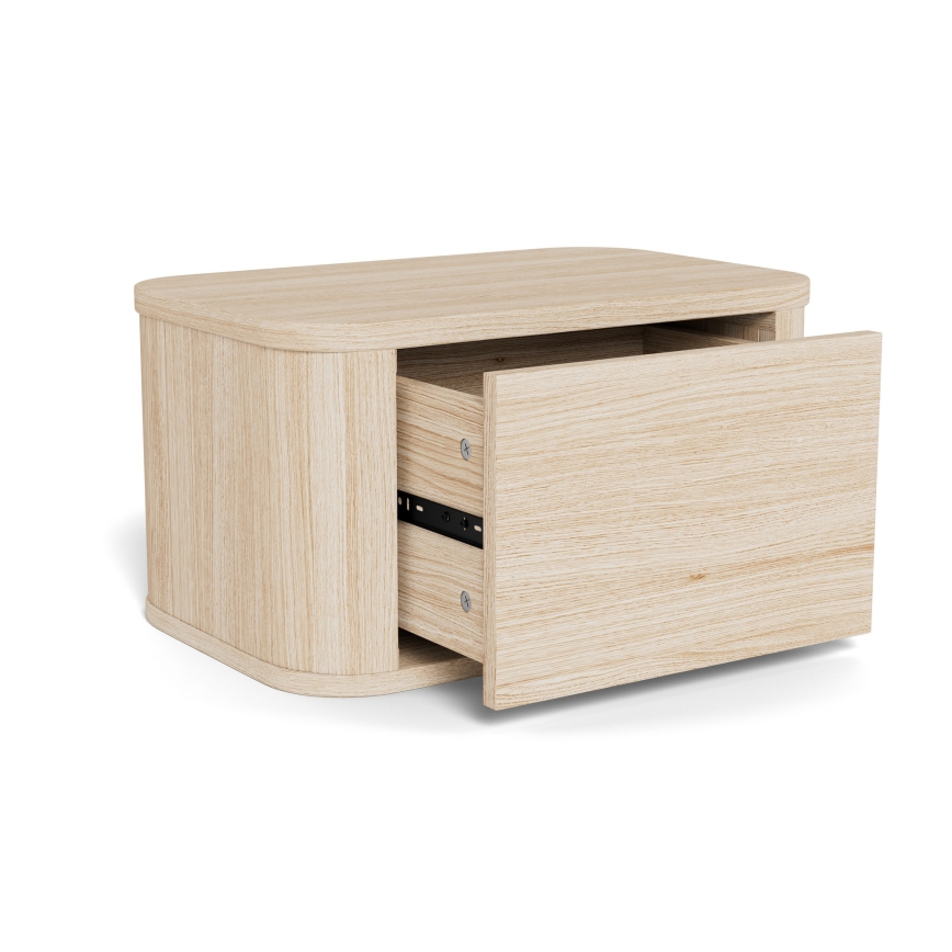 Noćni stočić MADERA 46x30 cm beli hrast