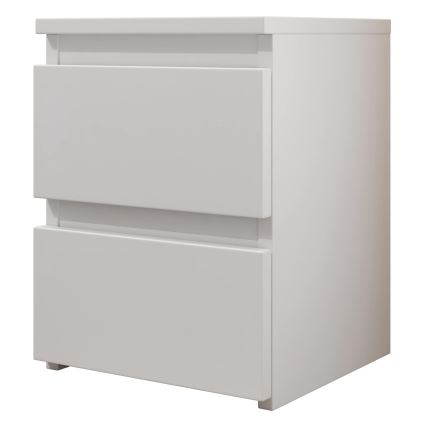 Noćni stočić MALWA 40x30 cm, sjajna bela