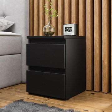 Noćni stočić MALWA 40x40 cm mat crne boje