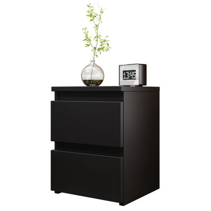 Noćni stočić MALWA 40x40 cm mat crne boje