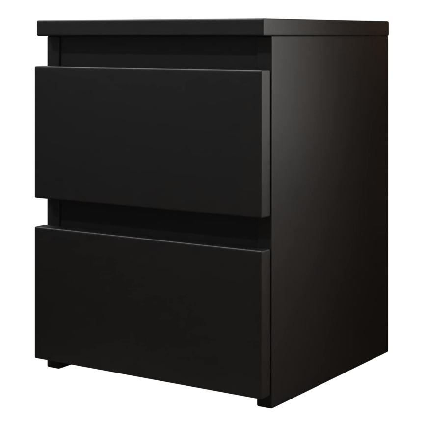 Noćni stočić MALWA 40x40 cm mat crne boje