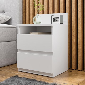 Noćni stočić MALWA 59x40 cm, beli