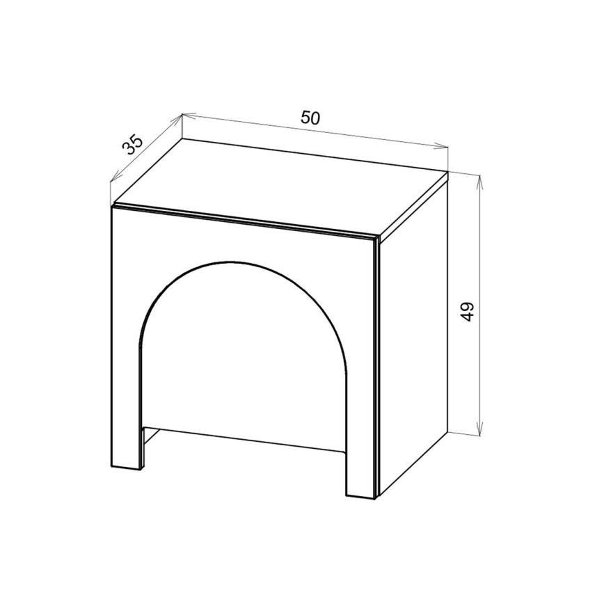 Noćni stočić NIO, beo