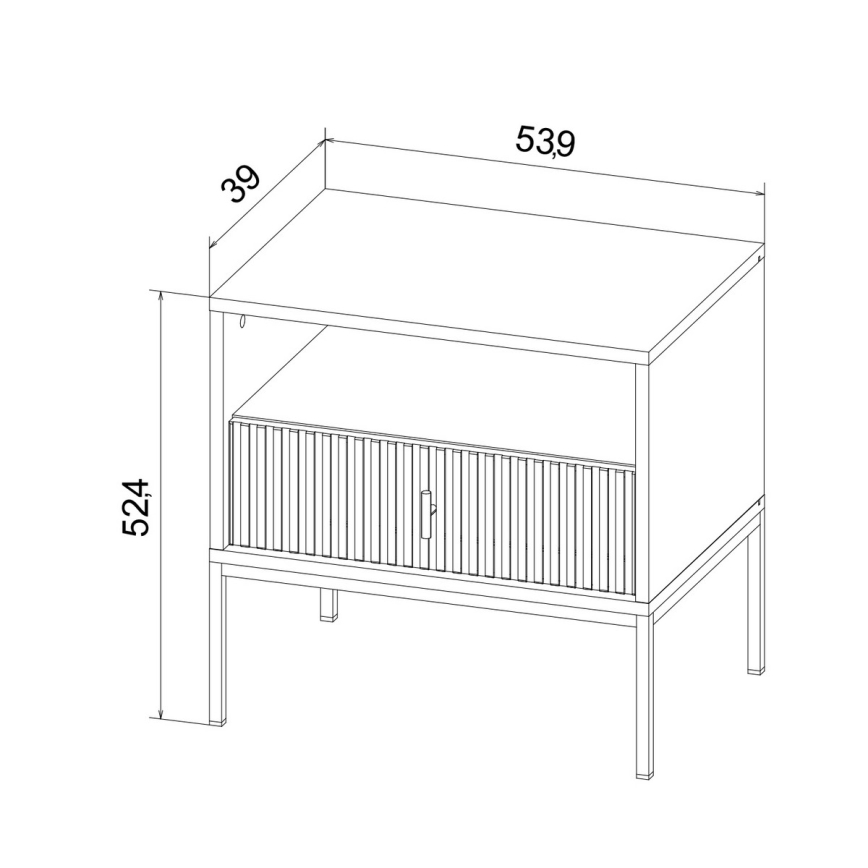 Noćni stočić SUE zelena/crna
