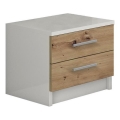 Noćni stočić TOD beo/hrast artisan