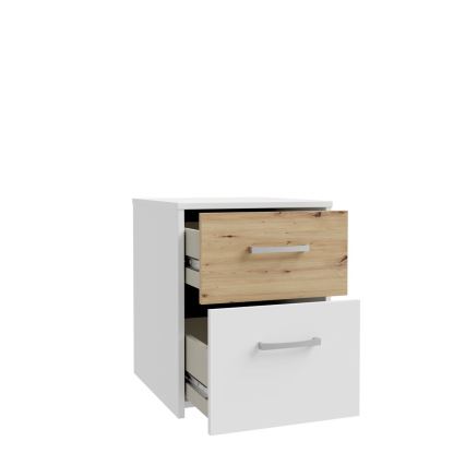 Noćni stočić URO hrast artisan/bela