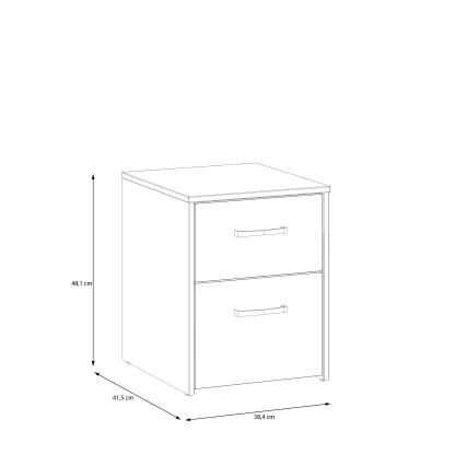 Noćni stočić URO hrast artisan/bela