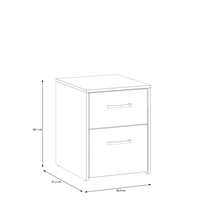 Noćni stočić URO hrast artisan/bela