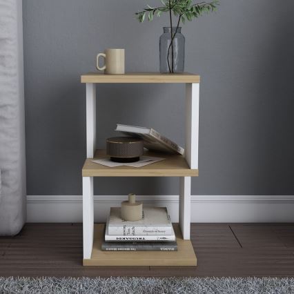 Noćni stočić ZUNA hrast/bela