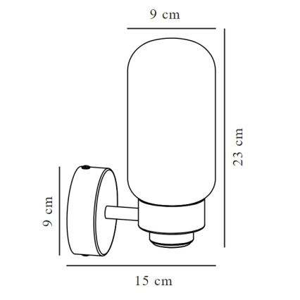 Nordlux - Kupatilsko zidno svetlo TUTAN 1xE14/25W/230V IP44 mesing