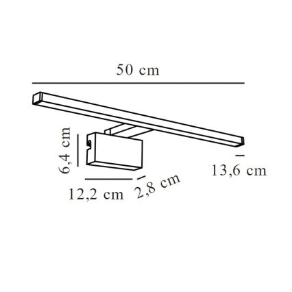 Nordlux - LED osvetljenje za kupatilsko ogledalo MARLEE LED/8,9W/230V IP44 3000K 50 cm sjajni hrom