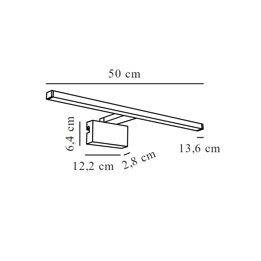 Nordlux - LED osvetljenje za kupatilsko ogledalo MARLEE LED/8,9W/230V IP44 3000K 50 cm sjajni hrom