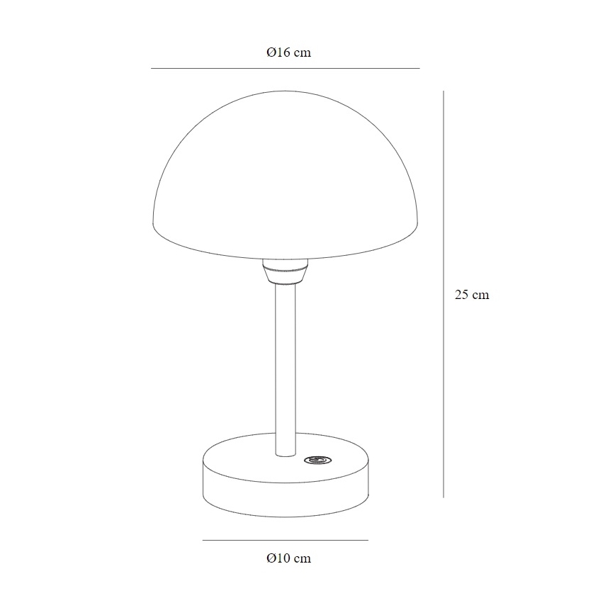 Nordlux - LED prigušiva punjiva stona lampa za spoljašnju upotrebu ELLEN LED/2,8W/3,7V 2200 mAh IP44 crna