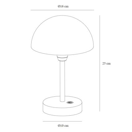 Nordlux - LED prigušiva punjiva spoljašnja stona lampa ELLEN LED/2,8W/3,7V 2200 mAh IP44 bela