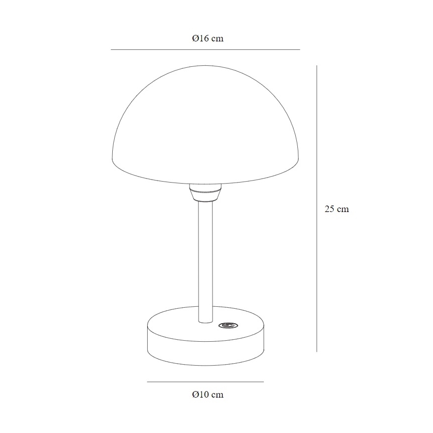 Nordlux - LED prigušiva punjiva spoljašnja stona lampa ELLEN LED/2,8W/3,7V 2200 mAh IP44 bela