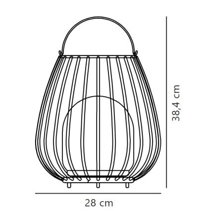 Nordlux - LED prigušiva prenosiva spoljašnja svetiljka JIM TO-GO LED/3W/3,7V IP54 5000 mAh crna