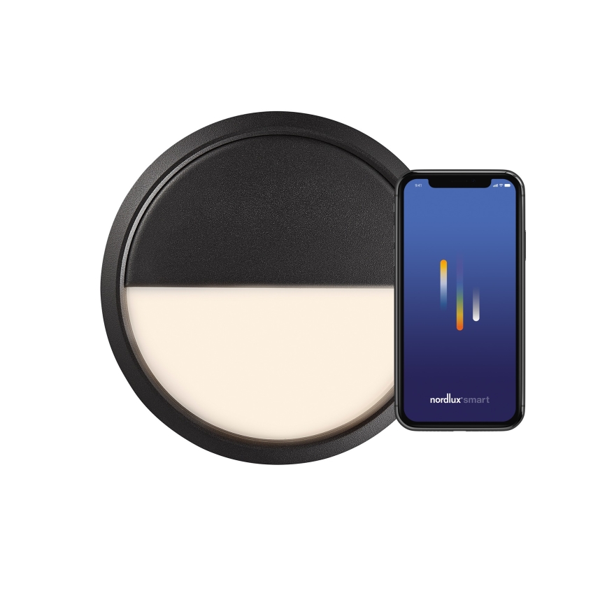 Nordlux - LED prigušiva spoljašnja zidna svetiljka AVA SMART LED/9,5W/230V 2700K IP54 crna