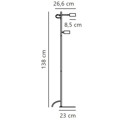 Nordlux - LED prigušiva stojeća lampa CLYDE 2xLED/4W/230V