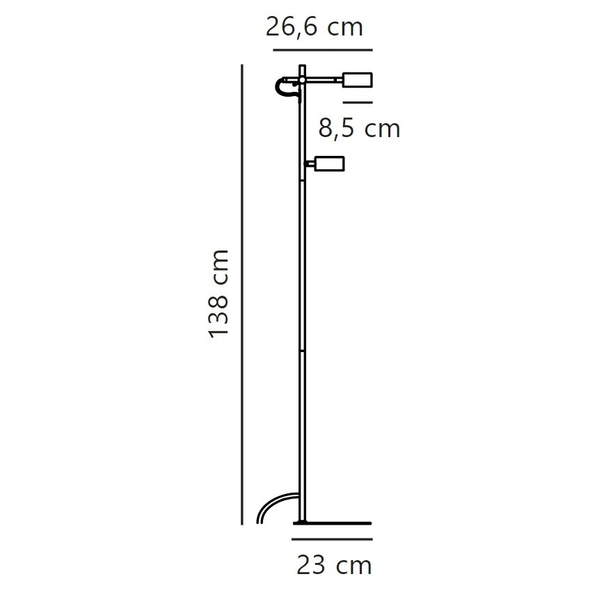 Nordlux - LED prigušiva stojeća lampa CLYDE 2xLED/4W/230V