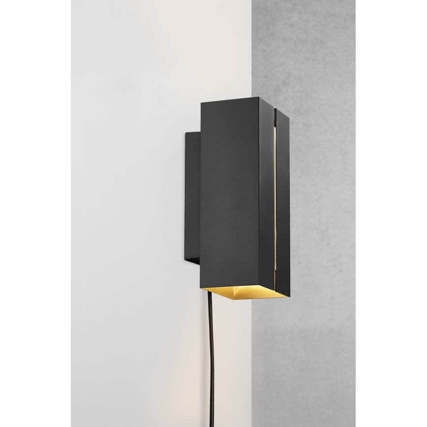 Nordlux - LED prigušiva zidna lampa CURTIZ 2xLED/4,5W/230V crna