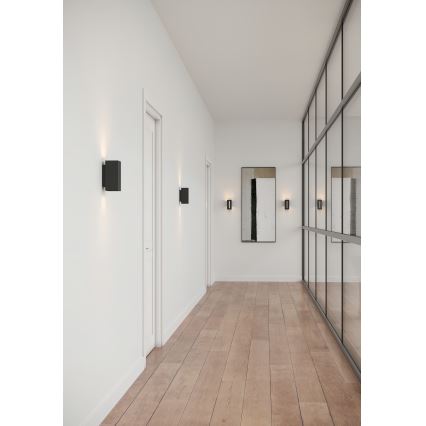 Nordlux - LED prigušiva zidna lampa CURTIZ 2xLED/4,5W/230V crna